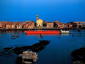 Vue du ciel - Italy - Veneto Region - Venetian Lagoon - The Fishing Village Of Malamocco
